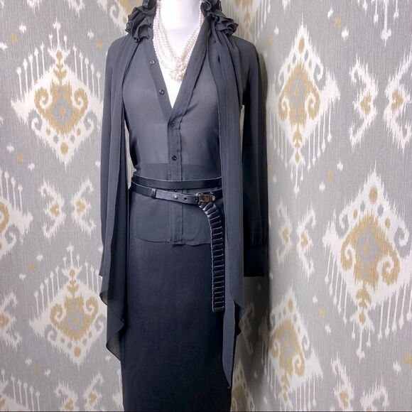 Ralph Lauren Black Wool Hi-Waist Pencil Skirt - Picture 7 of 16